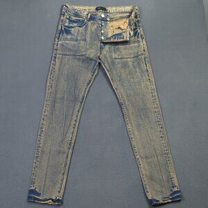 Purple Brand Jeans Men's 36x33 Blue Skinny Button Fly P001 Denim